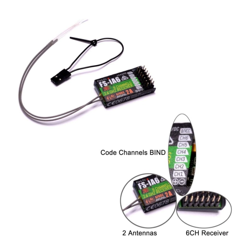 Drone Antenna - Flysky FS-IA6 レシーバー 6CH デュアルアンテナ iBus