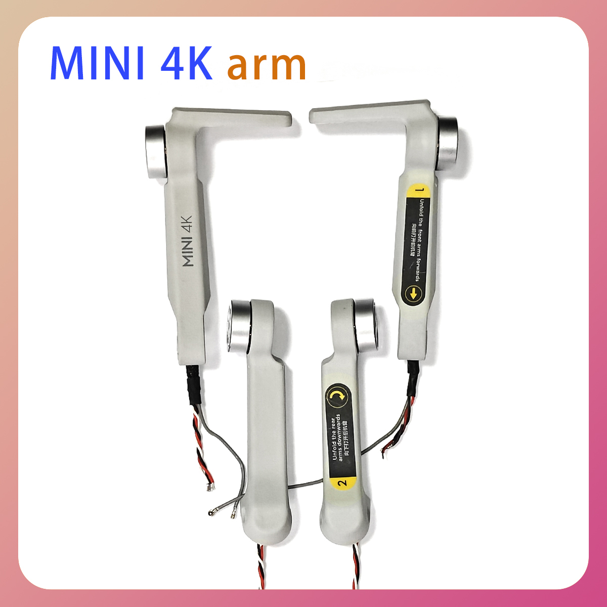 Drone Arm - 純正DJI Mini 4Kの左右前後アーム（モーターを含む）はMini4Kに適合し、テスト済みで無傷です。