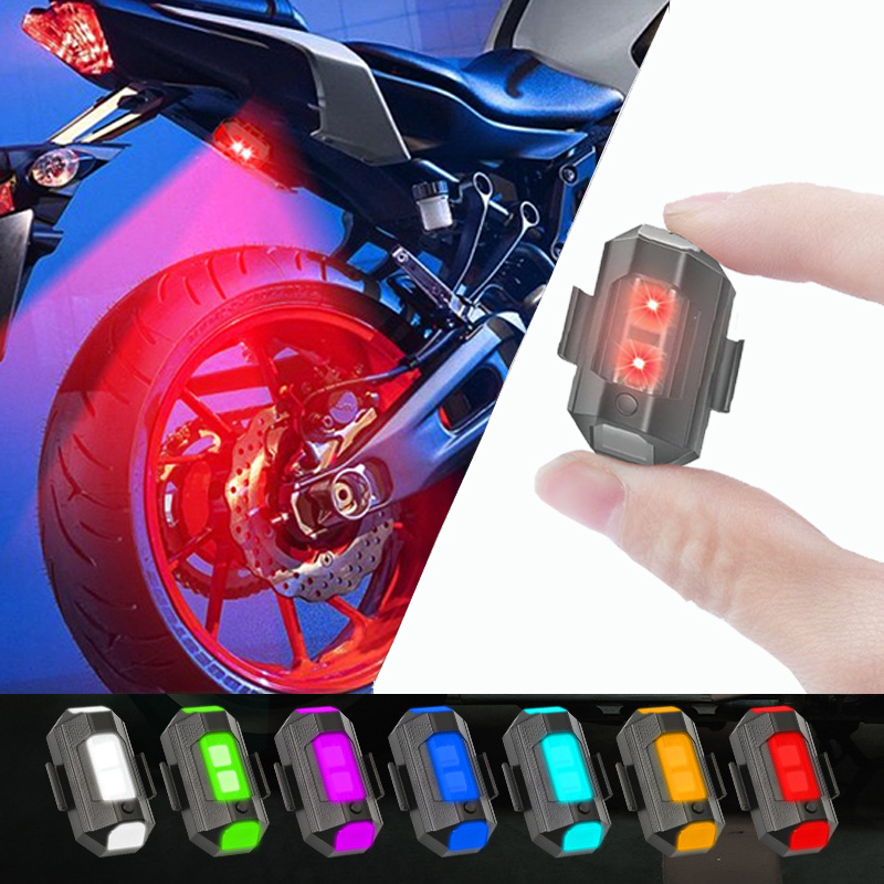 Drone Led Light - オートバイライトドローンストロボライト USB LED 衝突防止バイク航空機夜間飛行ミニ点滅警告信号灯