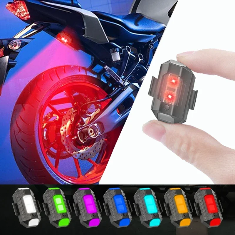 Drone Led Light - 衝突防止LEDストロボライト,オートバイドローン用,夜間飛行用ライト,ミニ点滅警告信号