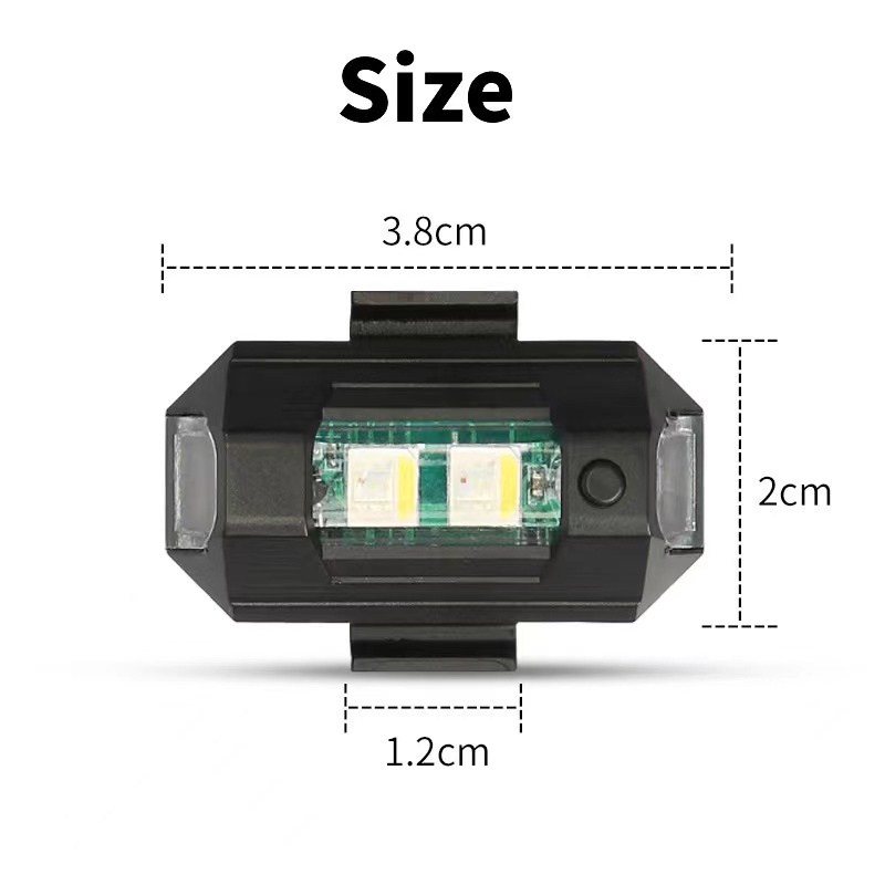 オートバイライトドローンストロボライト USB LED 衝突 - Drone Led Light のレビューと価格