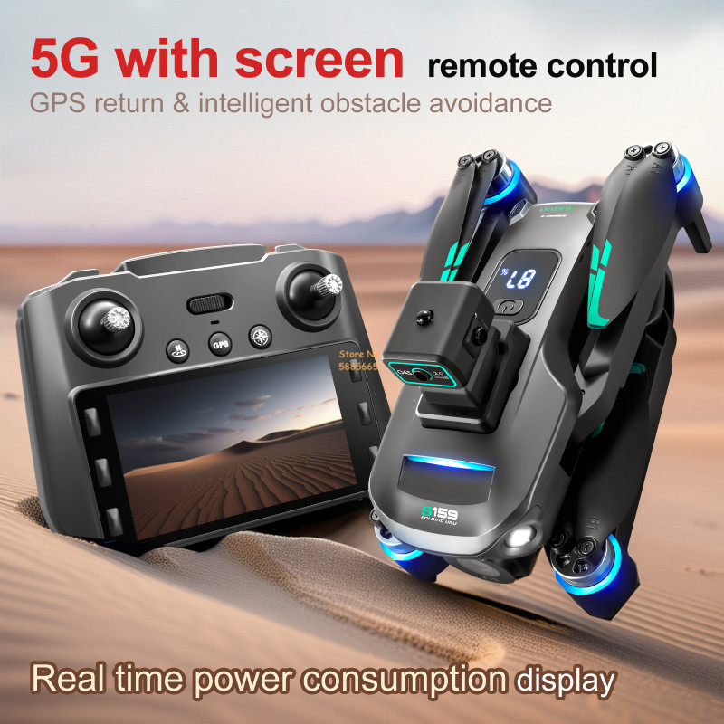 リモコン付きクワッドコプタードローン,障害物回避,LEDスク - Drone Gps Module のレビューと価格