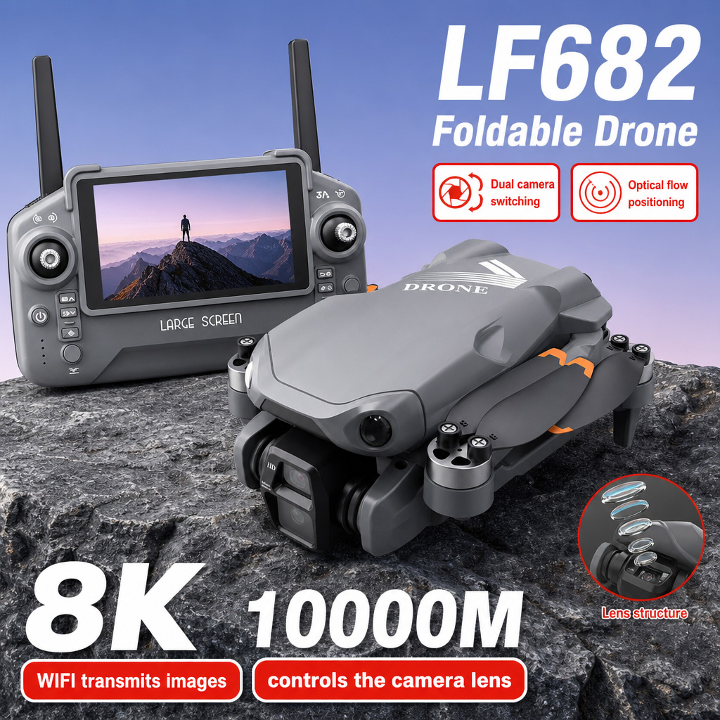 空撮写真 LF682 ドローン 8K HD デュアルカメラ  - Drone Gimbal のレビューと価格