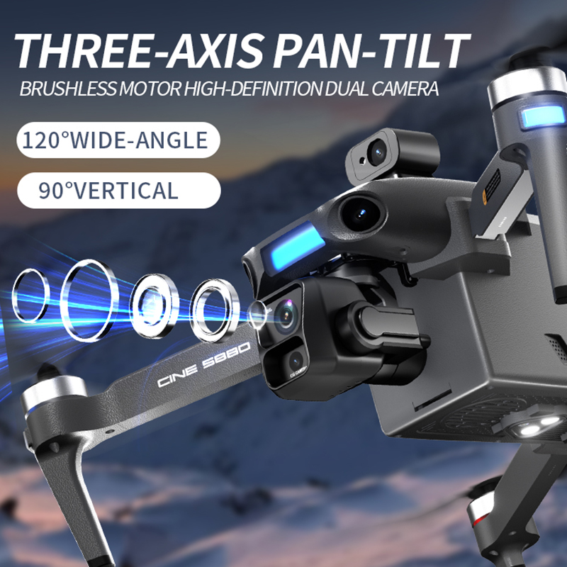 2026年新型8Kデュアルカメラドローン、5.5インチ大型ス - Drone Gimbal のレビューと価格