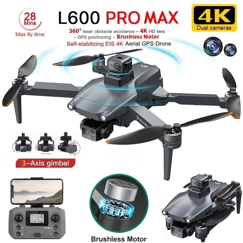 L600 プロマックス GPS ドローンプロフェッショナル  - Drone Gimbal のレビューと価格