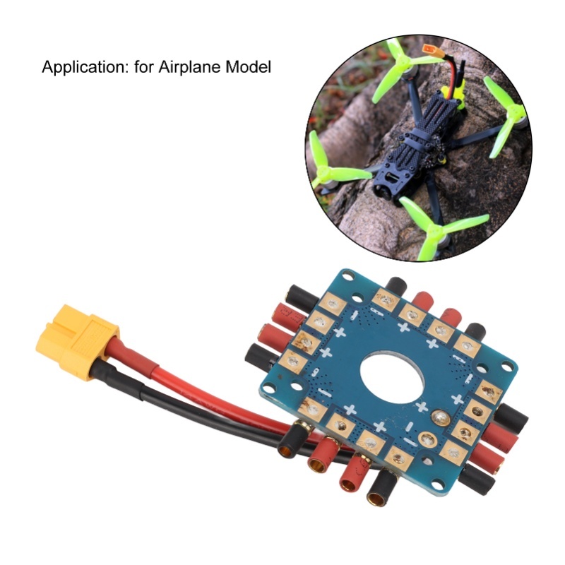 ESC 電源配電盤接続ボード XT60 プラグ付き 3.5m - Drone Power Distribution Board のレビューと価格
