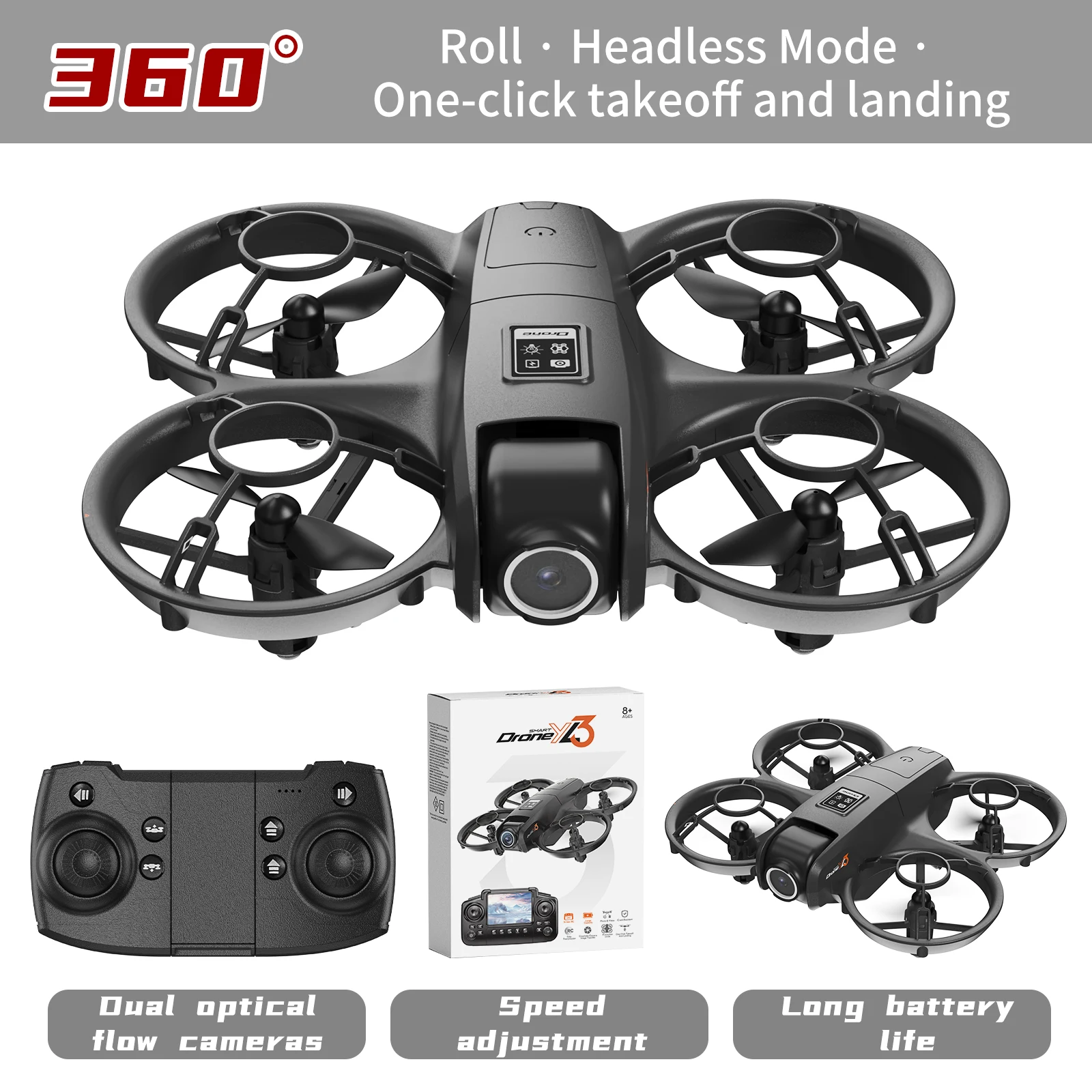 新型YL3 RCドローン 8K 1080P広角デュアルHDカ - Drone Gps Mount のレビューと価格