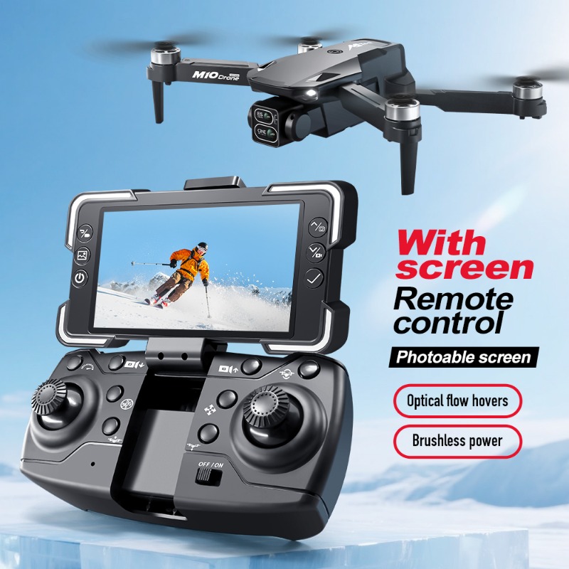 M10カメラドローン、画面付きリモコン、デュアルカメラ、オプ - Drone Gimbal のレビューと価格