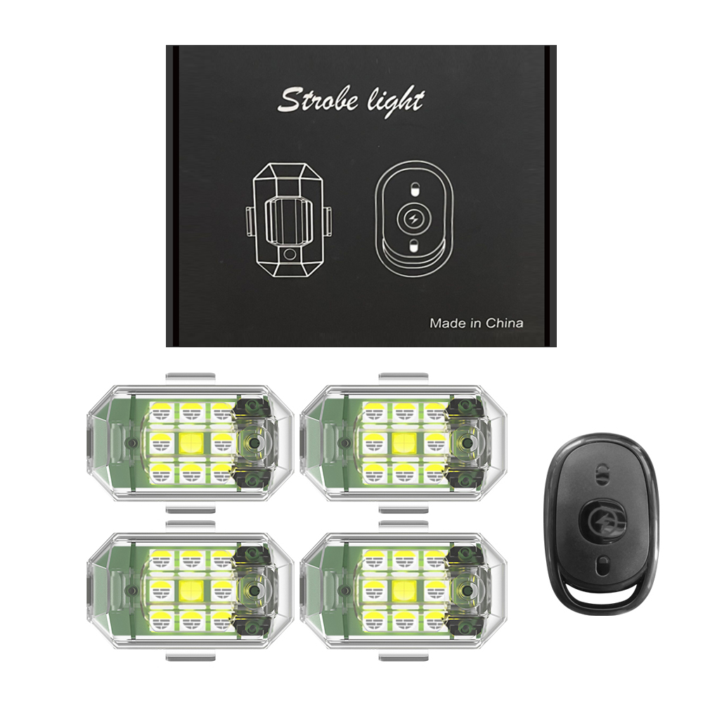 1/2/4 個ワイヤレス LED ドローンストロボライトオー - Drone Led Light のレビューと価格