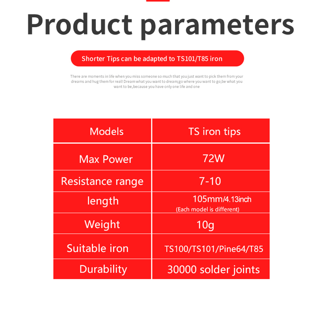 TS101/TS100/T85 はんだこて先交換用各種モデル - Drone Buzzer のレビューと価格